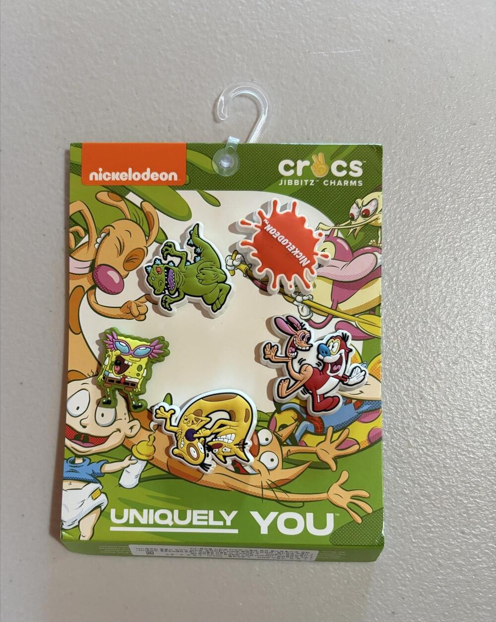 Crocs Jibbitz Shoe Charms Kids One Size Multicolor Nickelodeon SpongeBob 5 Pack